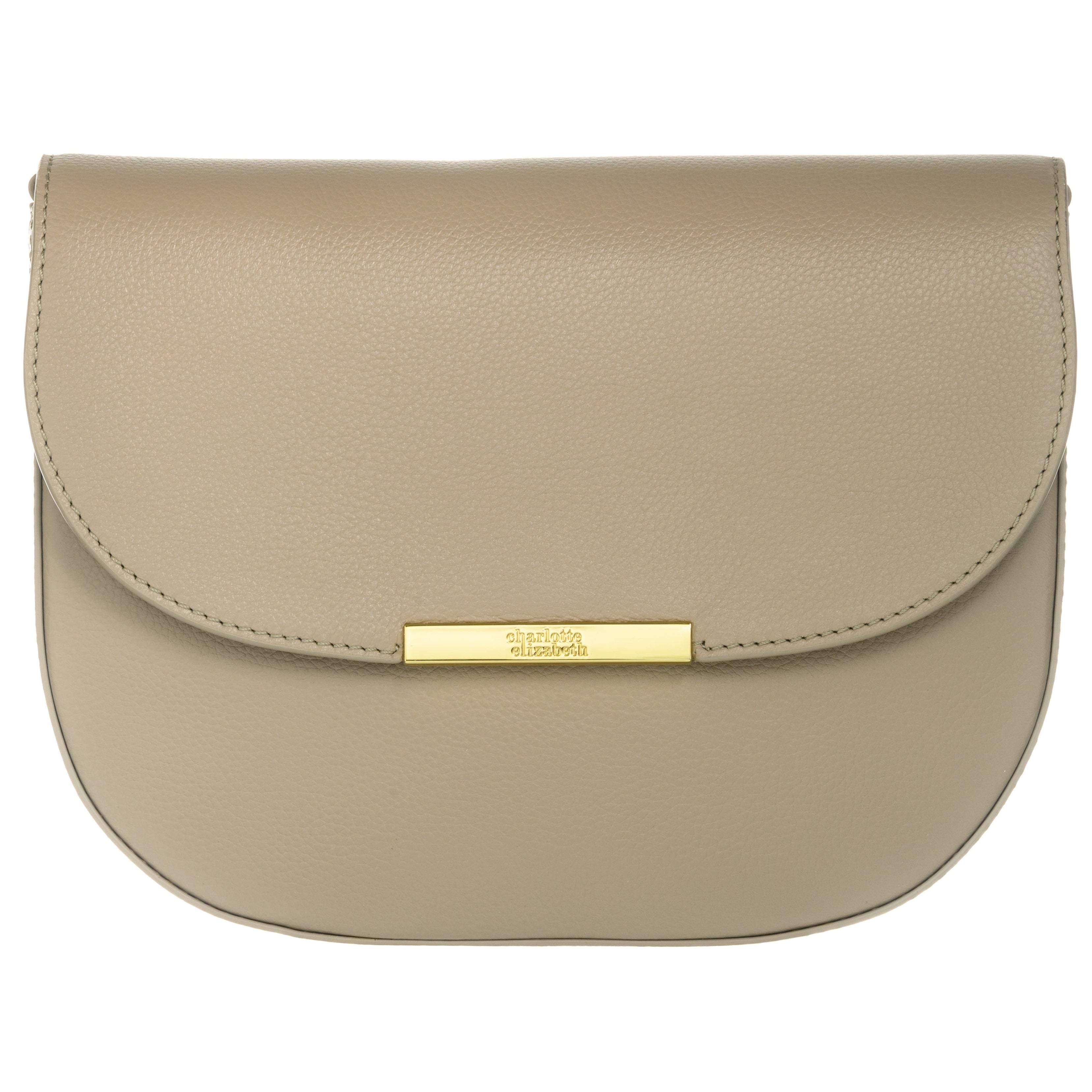 The Large Buttercup | Leather Crossbody Handbag in Taupe