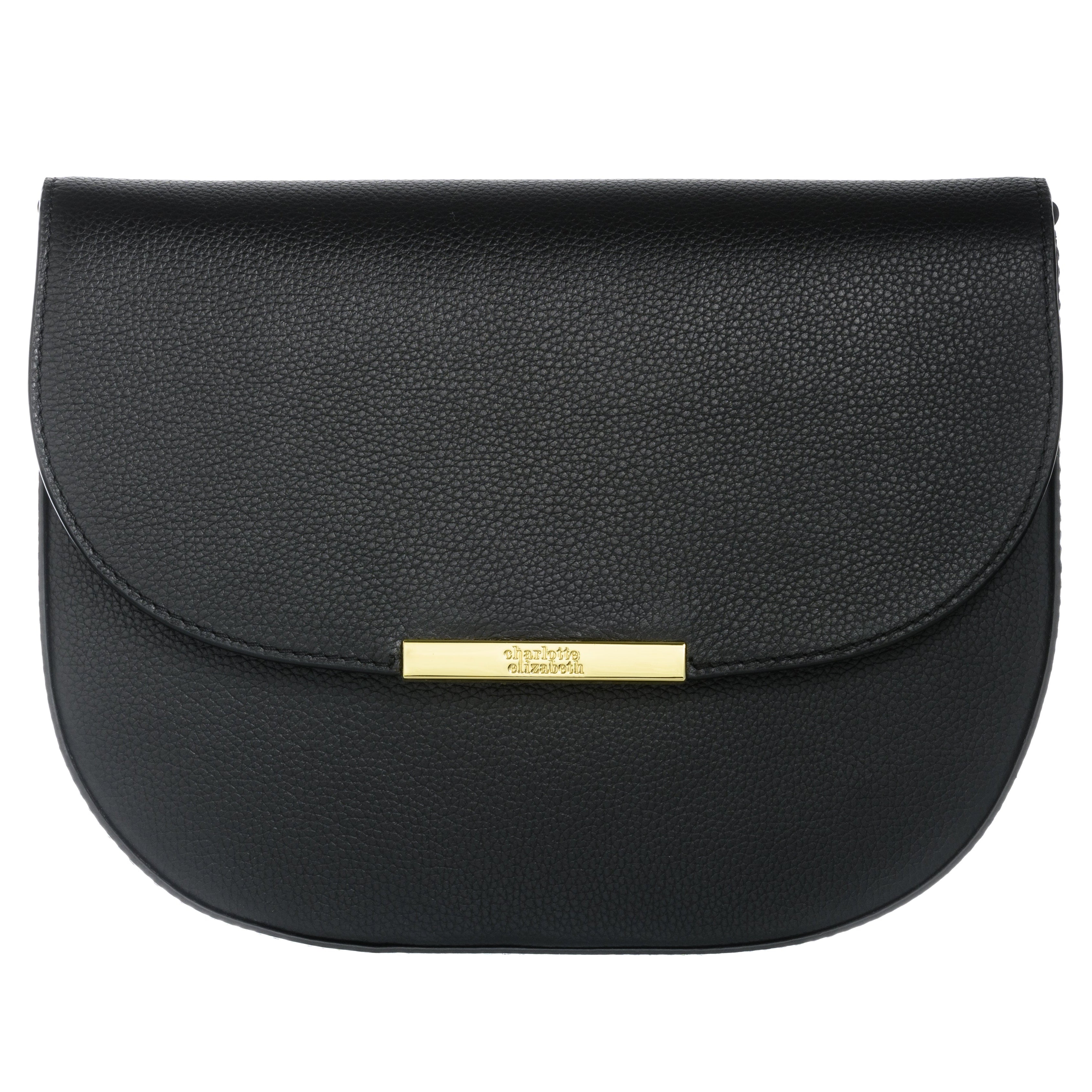 The Large Buttercup | Leather Crossbody Handbag in Black