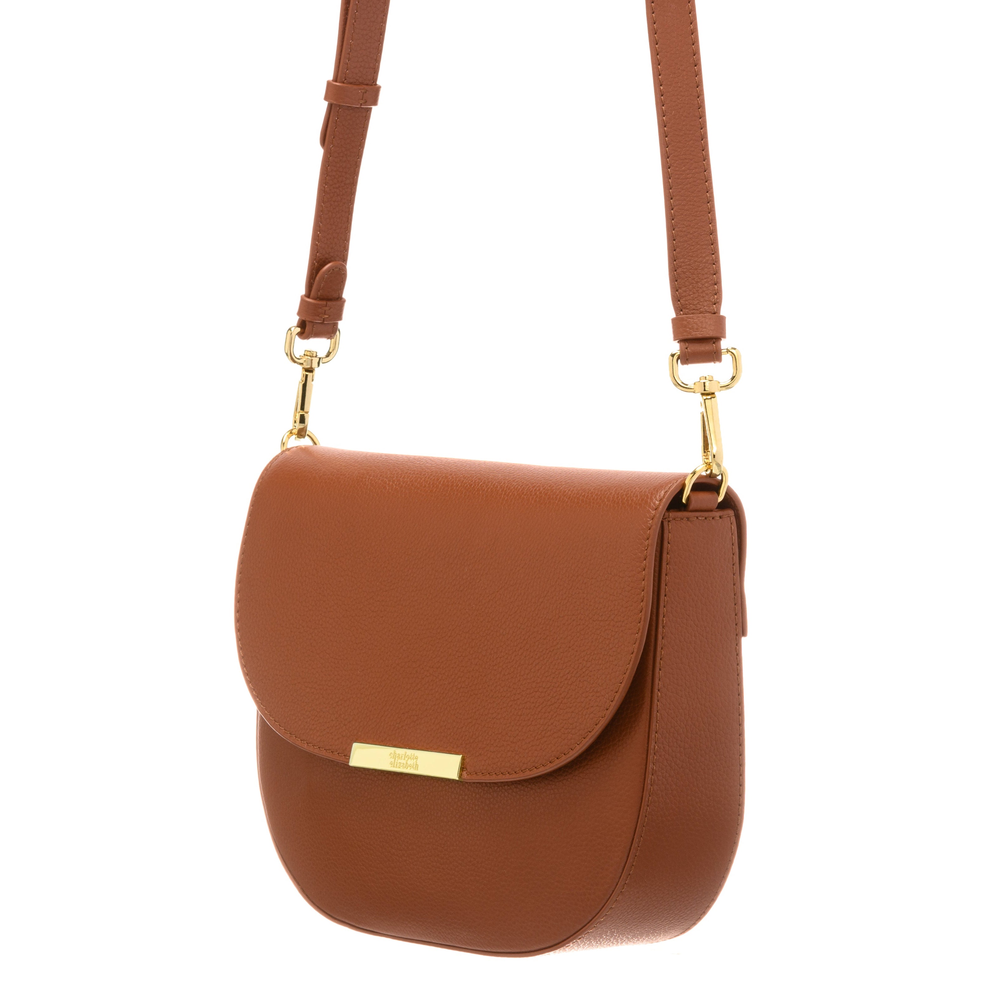 The Large Buttercup | Leather Crossbody Handbag in Chestnut