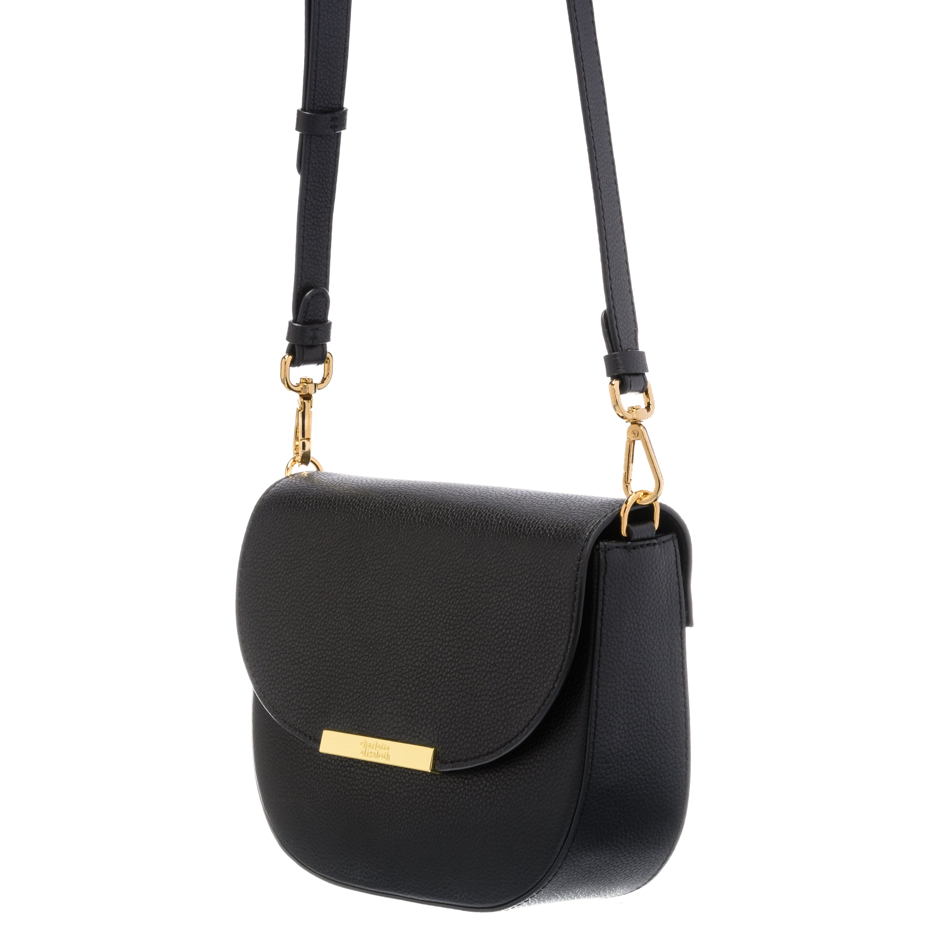 The Small Buttercup | Leather Crossbody Handbag in Black