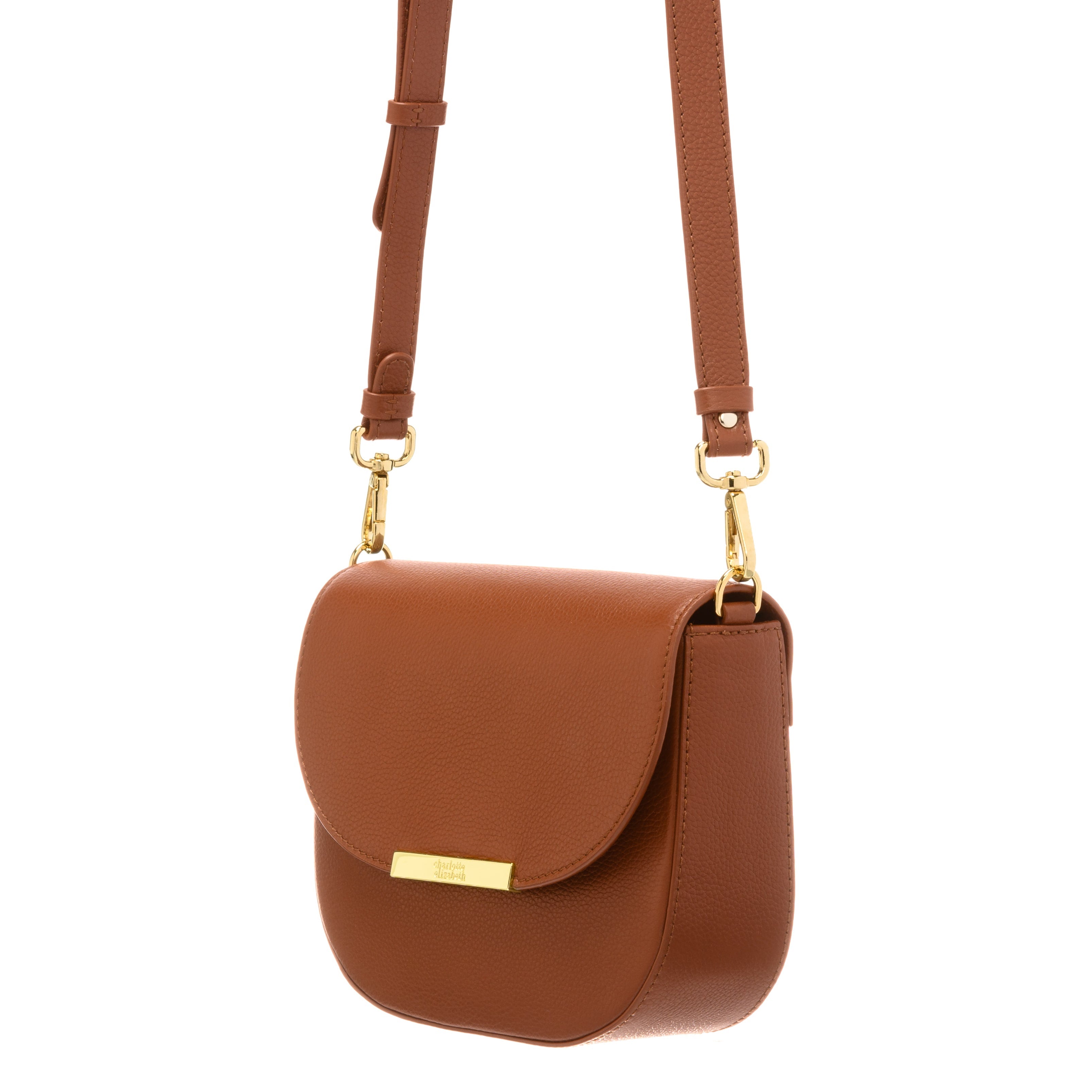 The Small Buttercup | Leather Crossbody Handbag in Chestnut