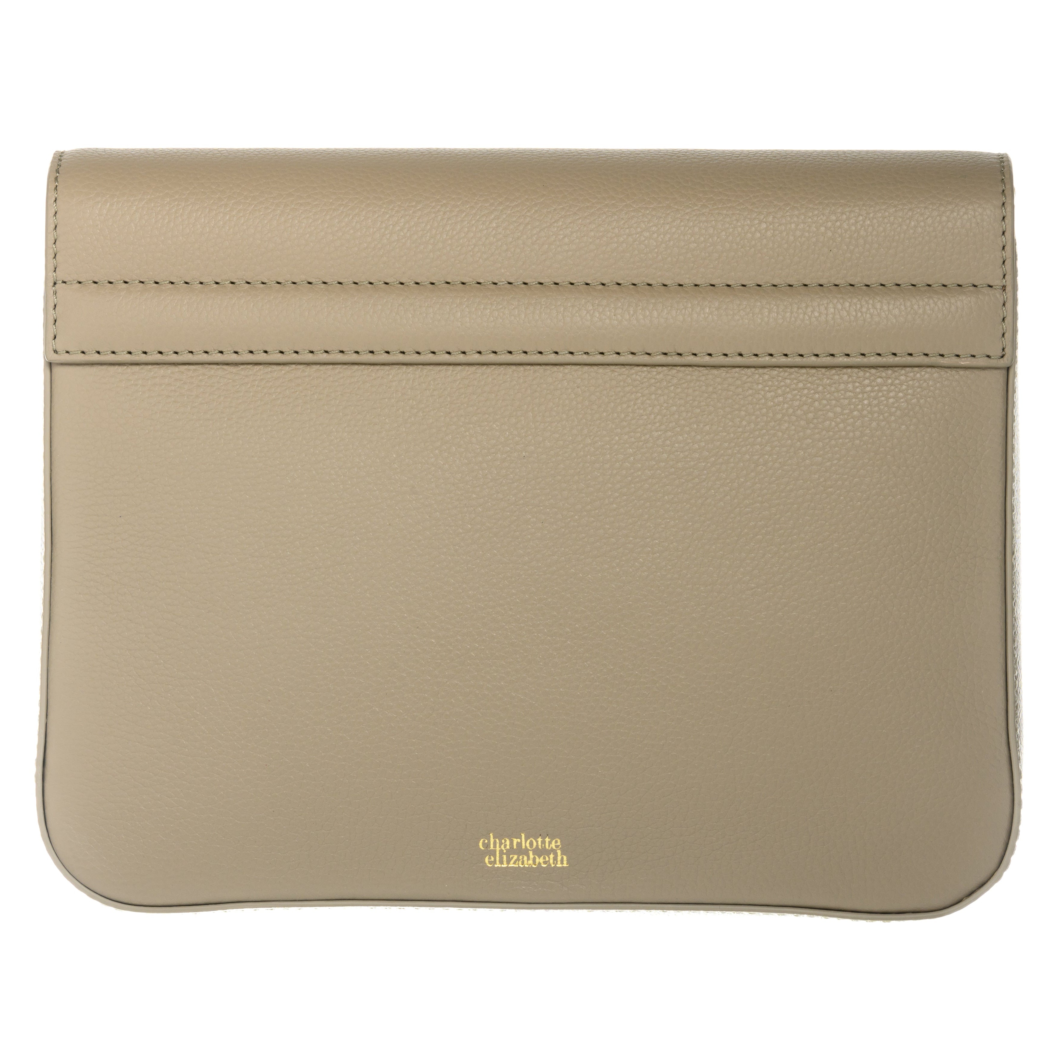 The Large Pelham | Leather Crossbody Handbag in Taupe