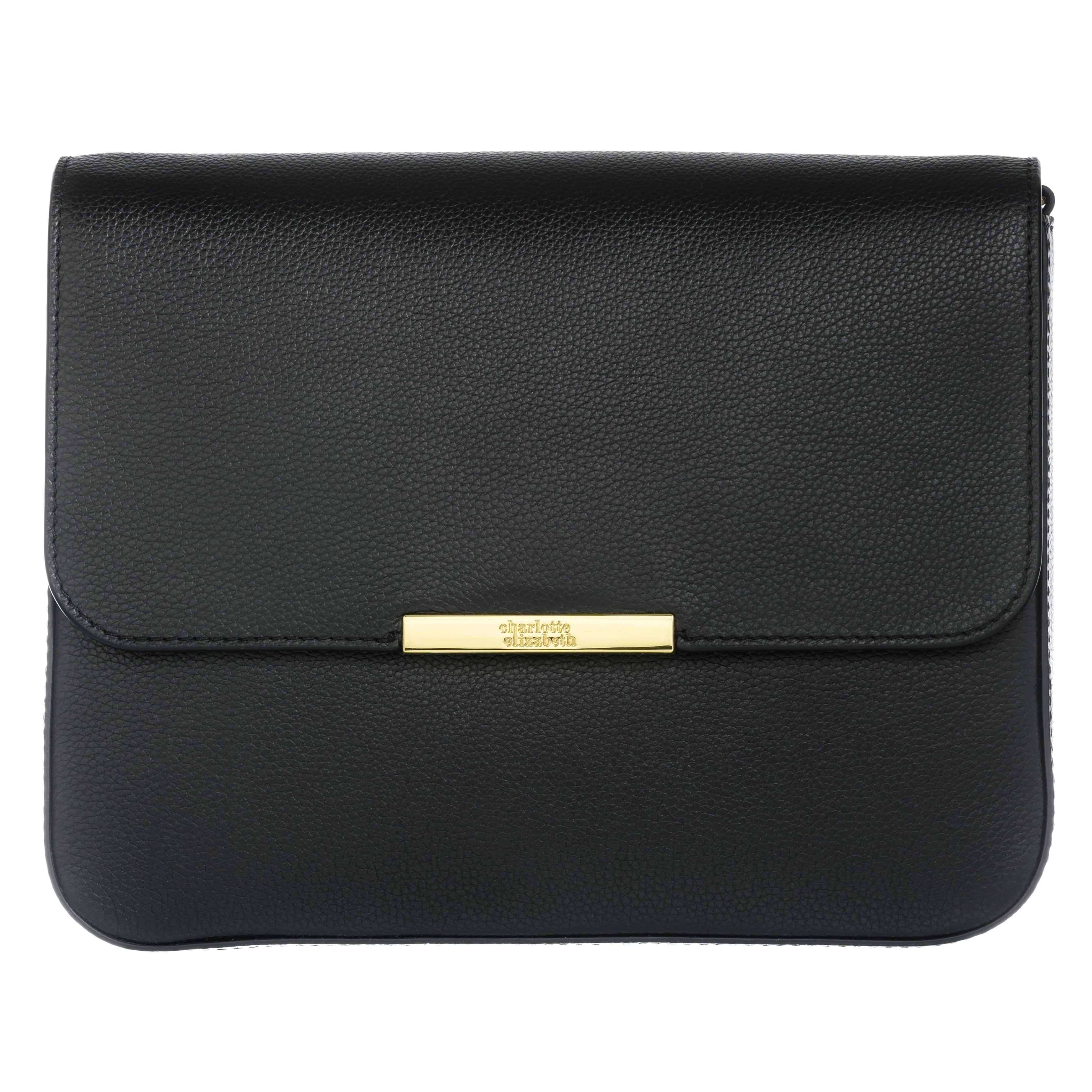 The Large Pelham | Leather Crossbody Handbag in Black