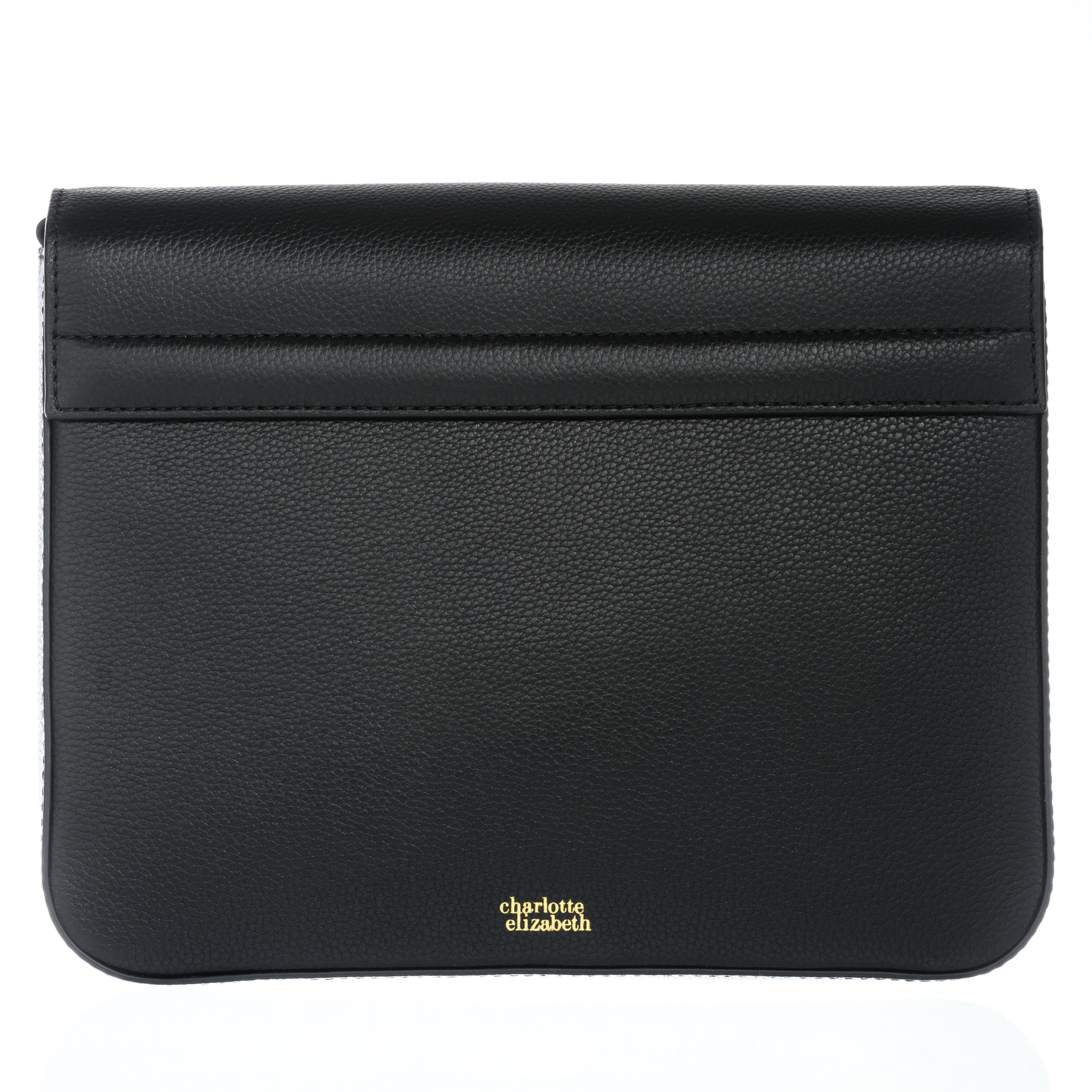 The Large Pelham | Leather Crossbody Handbag in Black