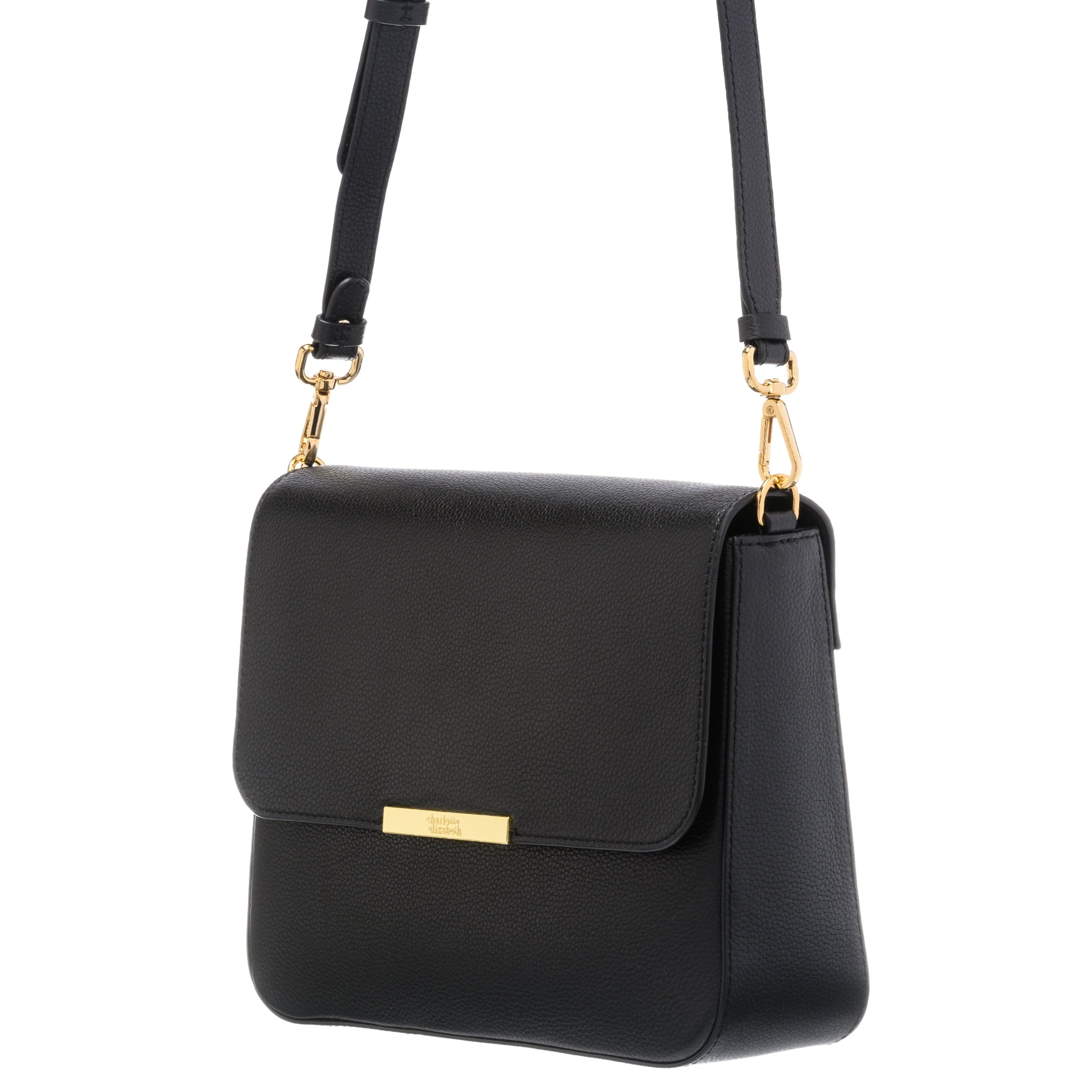 The Large Pelham | Leather Crossbody Handbag in Black