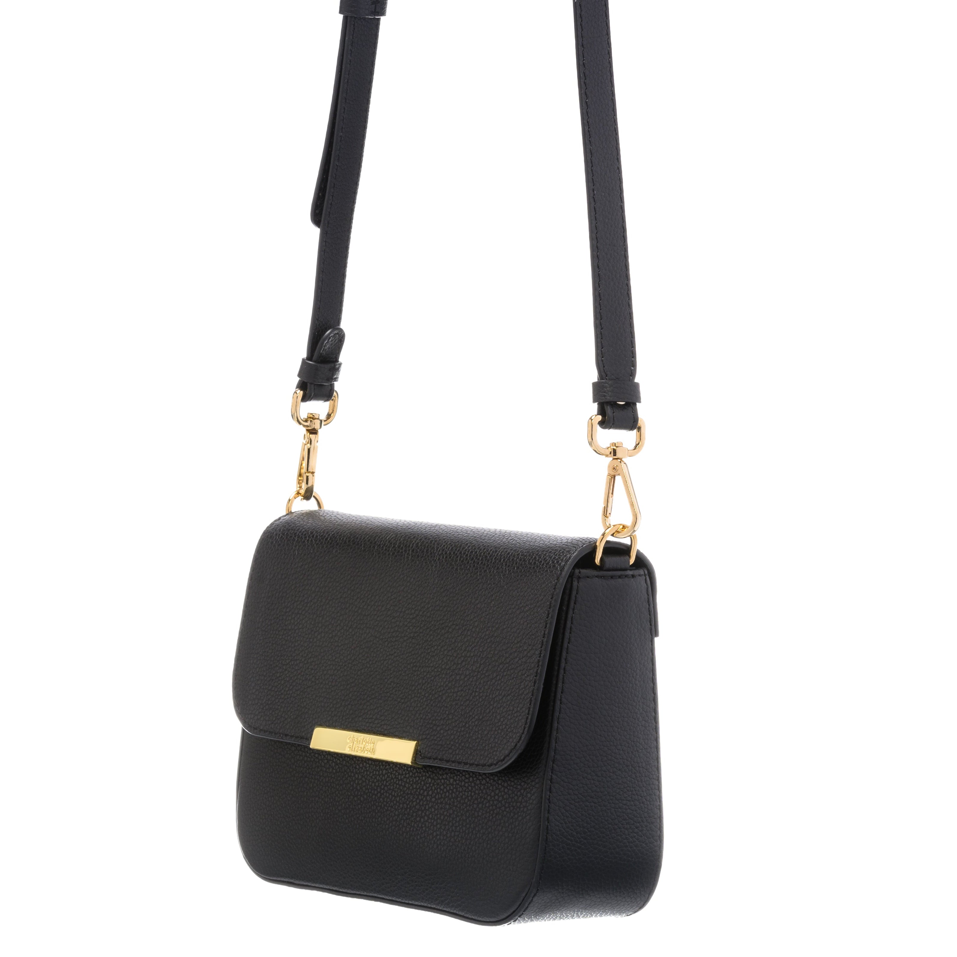 The Small Pelham | Leather Crossbody Handbag in Black